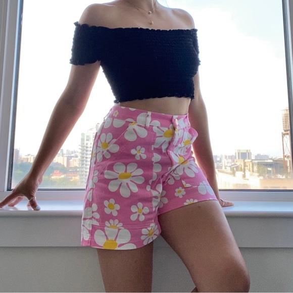 Big Bud Press Lazy Daisy Pink Shorts